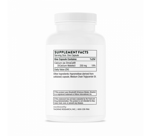 Кальций, Thorne Research, Calcium, 120 капсул