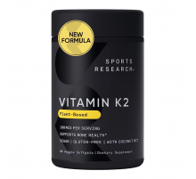 Витамин К2, Sports Research, Vitamin K2, 60 капсул