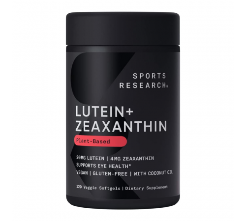 Лютеин и зеаксантин, Sports Research, Lutein + Zeaxanthin, 120 капсул