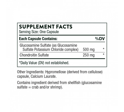 Глюкозамин Хондроитин, Thorne Research, Glucosamine & Chondroitin, 90 капсул