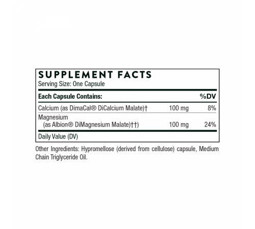 Кальций-Магний Малат, Thorne Research, Calcium-Magnesium Malate, 240 капсул