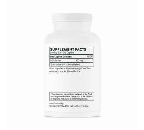 L-Глутамин, Thorne Research, L-Glutamine, 90 капсул