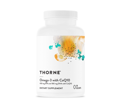 Омега-3 с Коэнзимом, Thorne Research, Omega-3 with CoQ10, 90 желатиновых капсул