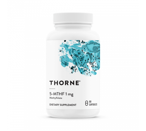 Метилфолат, Thorne Research, 5-MTHF 1 mg, 60 капсул