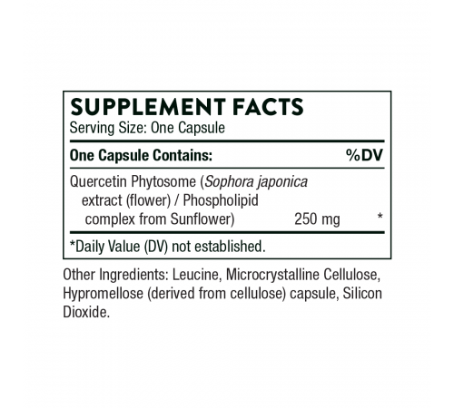 Фитосомы кверцетина, Thorne Research, Quercetin Phytosome, 60 капсул