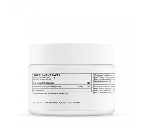 Бисглицинат магния, Thorne Research, Magnesium Bisglycinate, 187 г