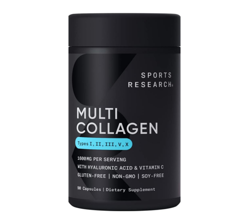 Мульти коллагеновый комплекс, Sports Research, Multi Collagen Complex, 90 капсул
