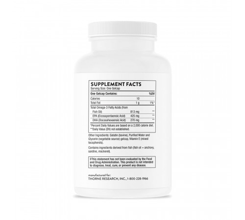 Рыбий жир Омега-3, Thorne Research, Super EPA, 90 желатиновых капсул