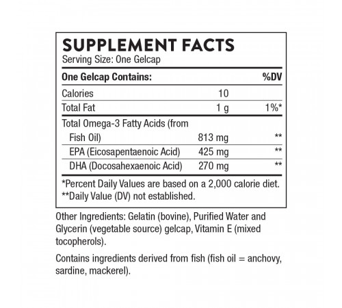 Рыбий жир Омега-3, Thorne Research, Super EPA, 90 желатиновых капсул