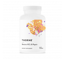 Бетаингидрохлорид и пепсин, Thorne Research, Betaine HCL & Pepsin, 225 капсул